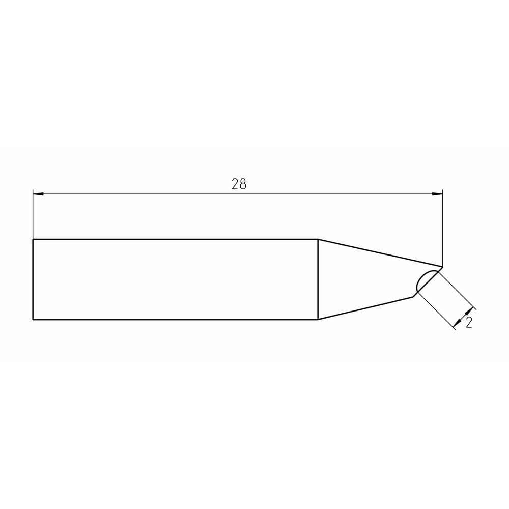 Weller RTUS Ultra Soldering Tip, Gullwing, Ø 2.0 mm (2)
