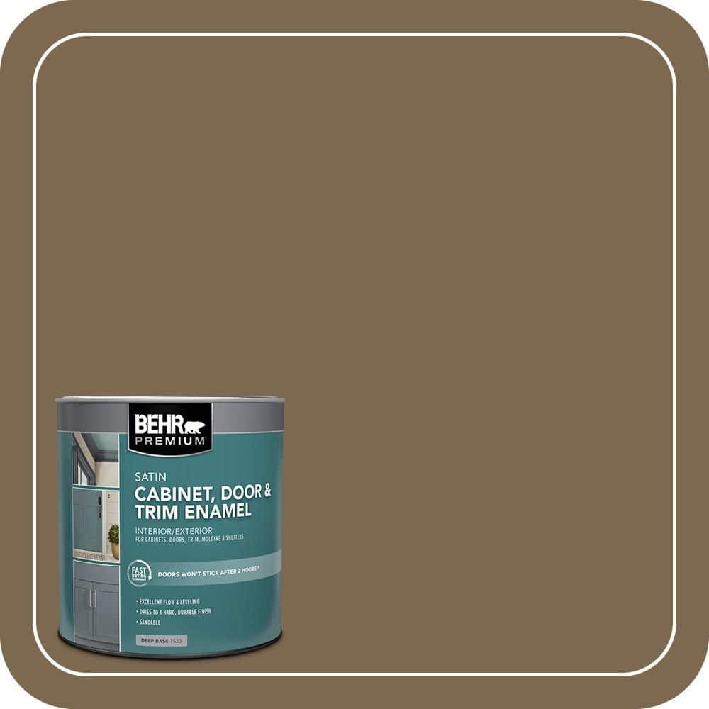 BEHR PREMIUM 1 qt. #N300-7 Mayan Ruins Satin Enamel Interior/Exterior Cabinet, Door & Trim Paint (1)