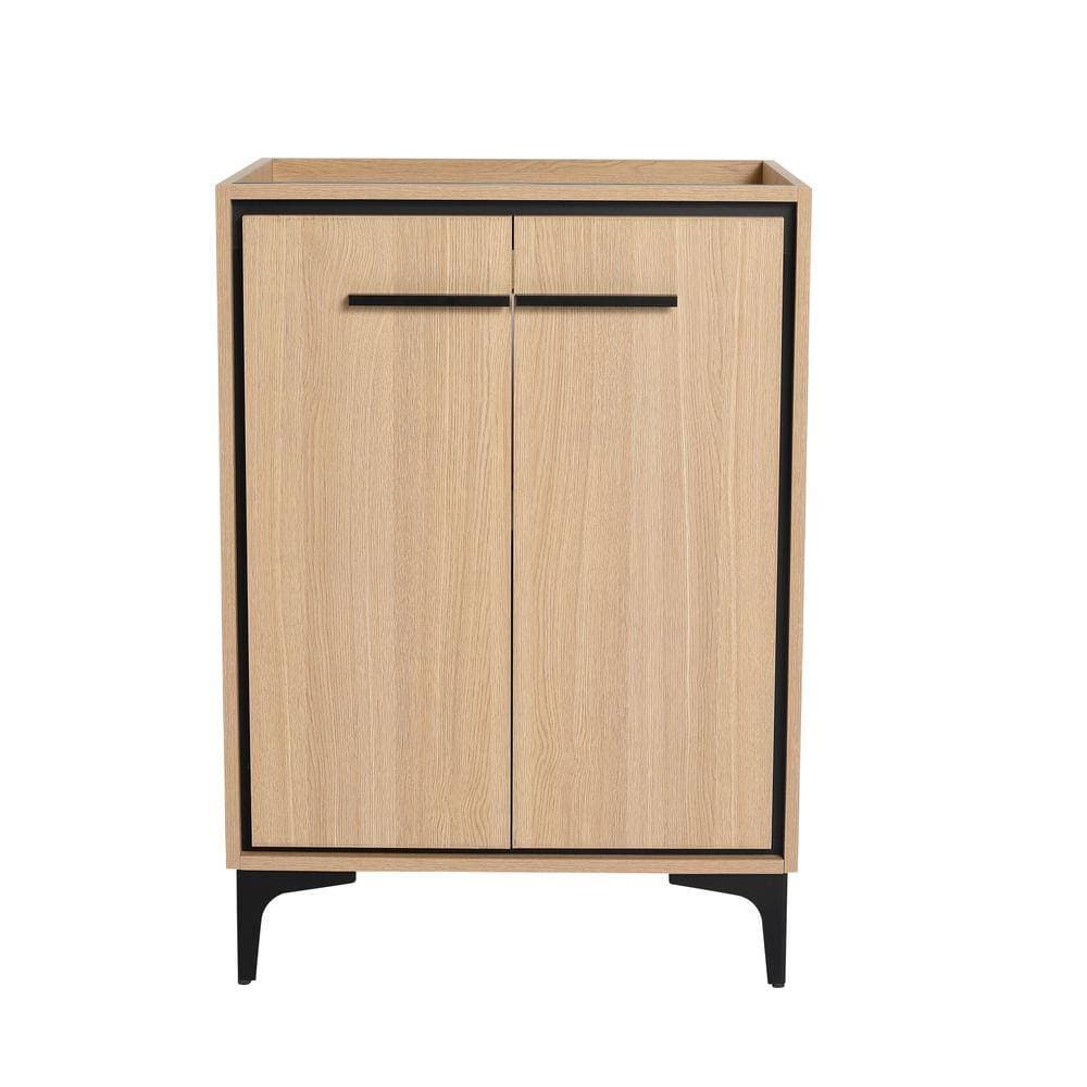Adrinfly 23.43 in. W 17.91 in. D 33.07 in. H Freestanding Bath Vanity Cabinet without Top Sink Finish (2)