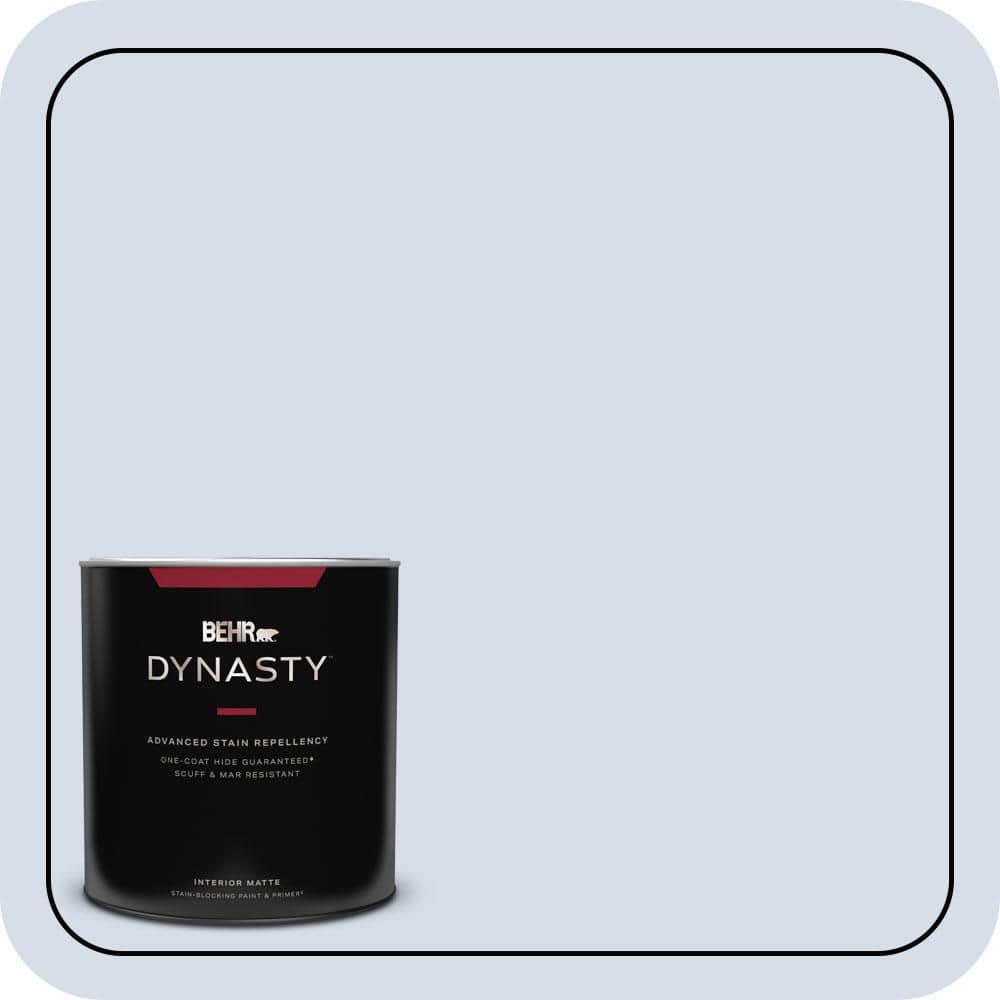 BEHR DYNASTY 1 qt. #590E-2 Snow Ballet Matte Interior Stain-Blocking Paint & Primer