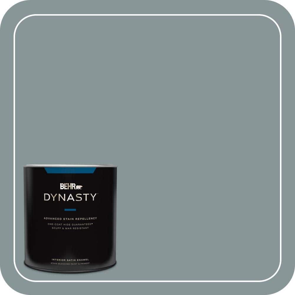 BEHR DYNASTY 1 qt. #PPU12-15 Atmospheric Satin Enamel Interior Stain-Blocking Paint and Primer