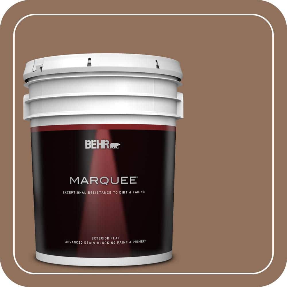 BEHR MARQUEE 5 gal. #N240-6 Wild Mustang Flat Exterior Paint & Primer