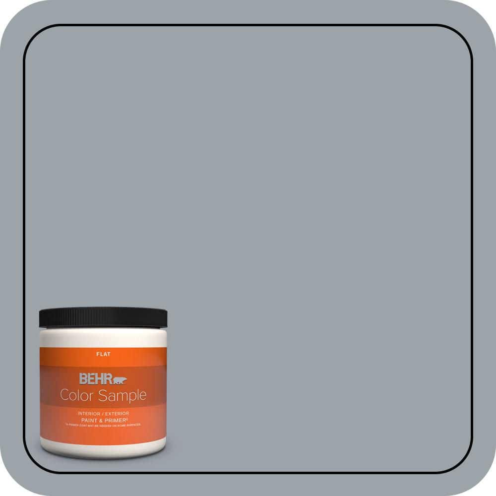 BEHR PREMIUM PLUS 8 oz. #MQ5-22 Rainmaster Flat Interior/Exterior Paint & Primer Color Sample