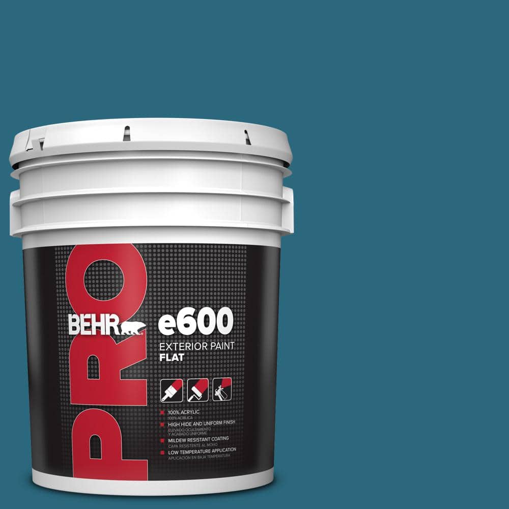 BEHR PRO 5 gal. #M480-7 Ice Cave Flat Exterior Paint