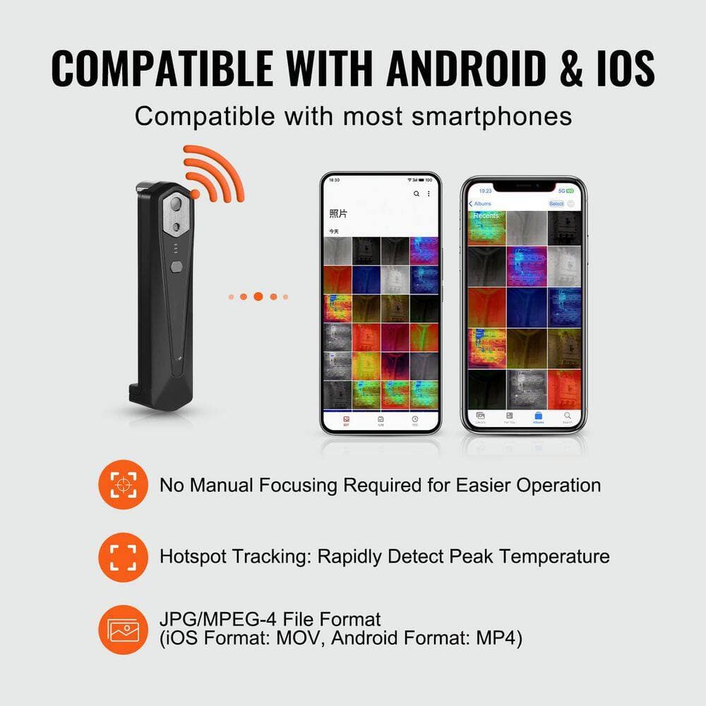 SKYSHALO Thermal Imaging Camera for Android and IOS, 256 x 192 IR High Resolution Wireless Infrared Thermal Imager with WiFi (3)