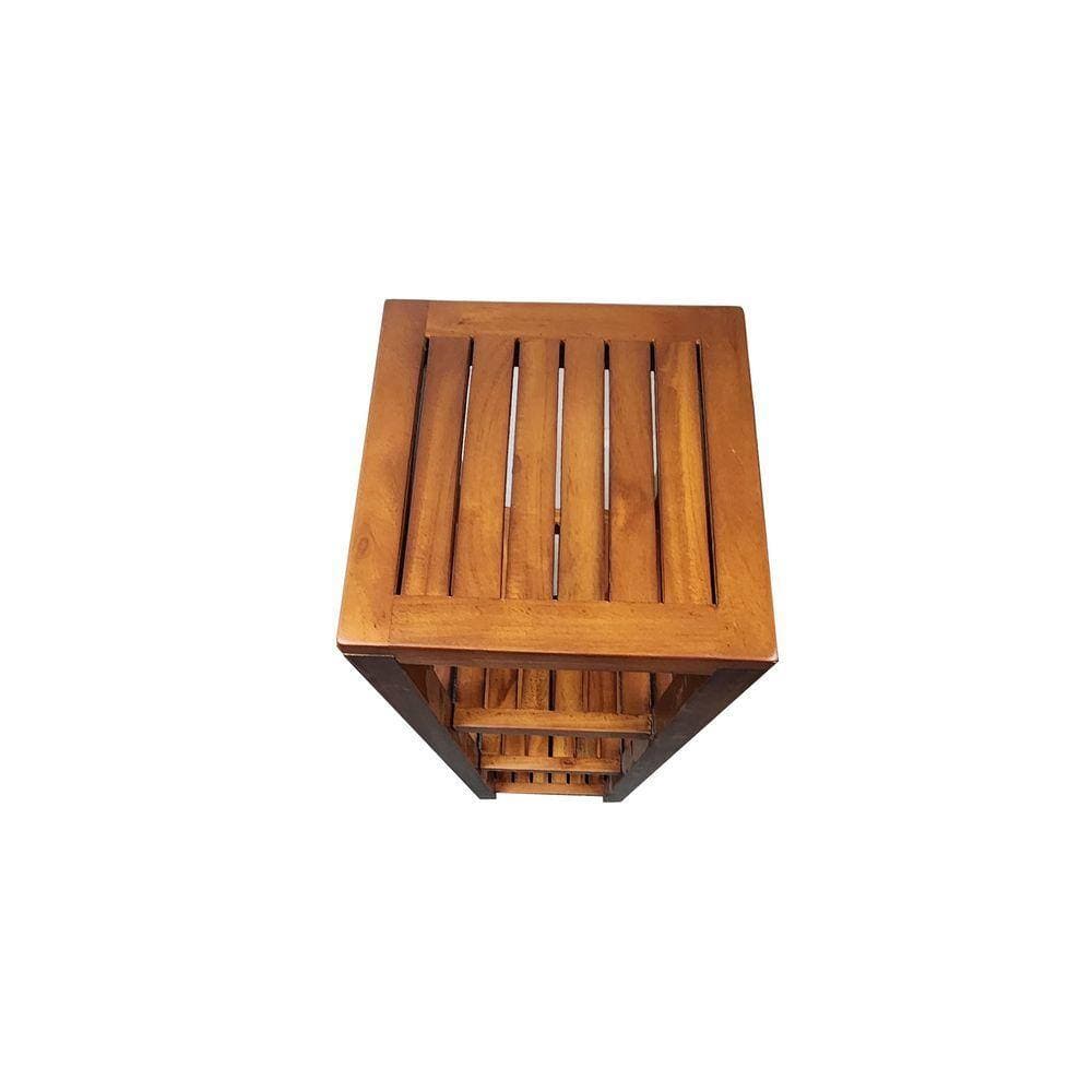 MGP 12 in. W x 45 in. H x 12 in. D Teak Square Shelf in Brown (2)