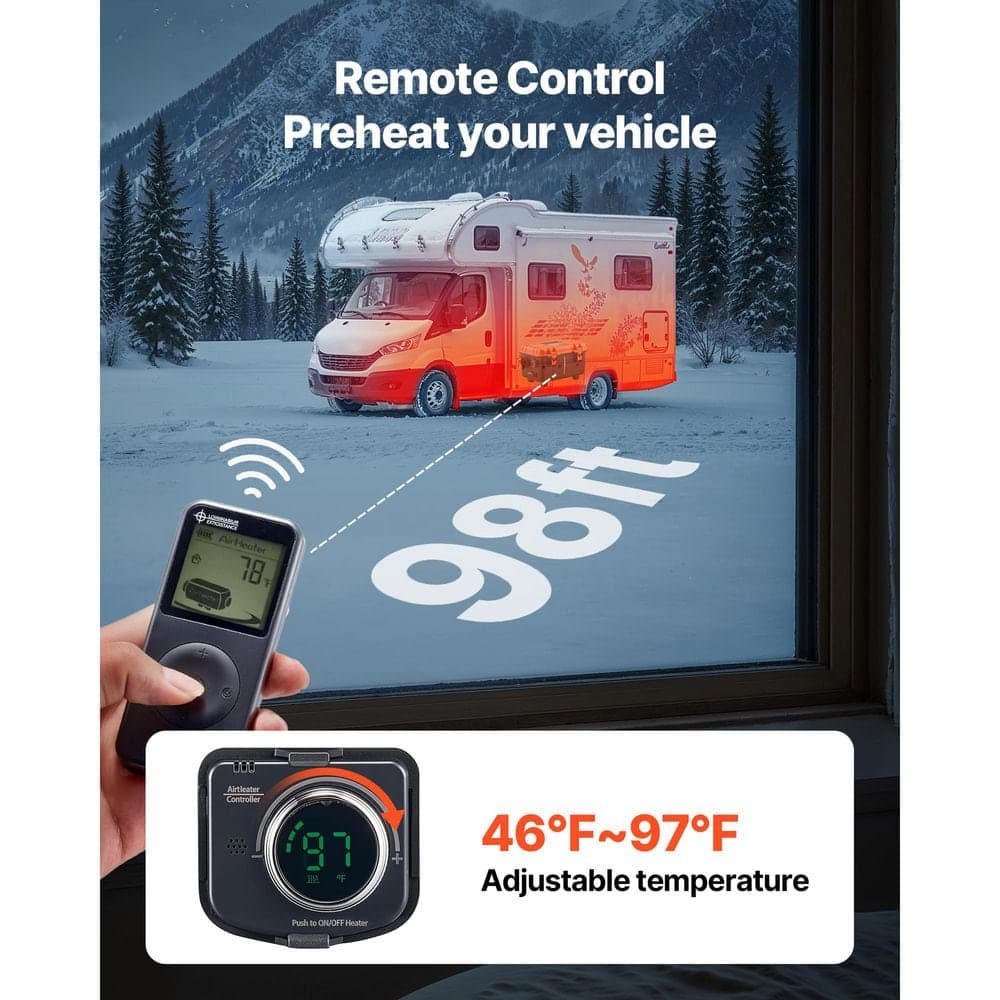 SKYSHALO Diesel Heater,27296 Btu 8KW All in One Portable Diesel Air Heater, 1.1Gal.Fuel Tank for Garages,Space Heater,2025 update (2)