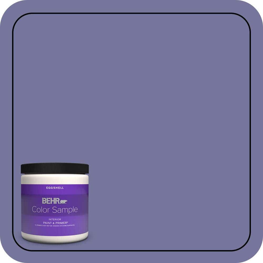BEHR PREMIUM PLUS 8 oz. #M550-6 Kimono Violet Eggshell Enamel Interior Paint & Primer Color Sample