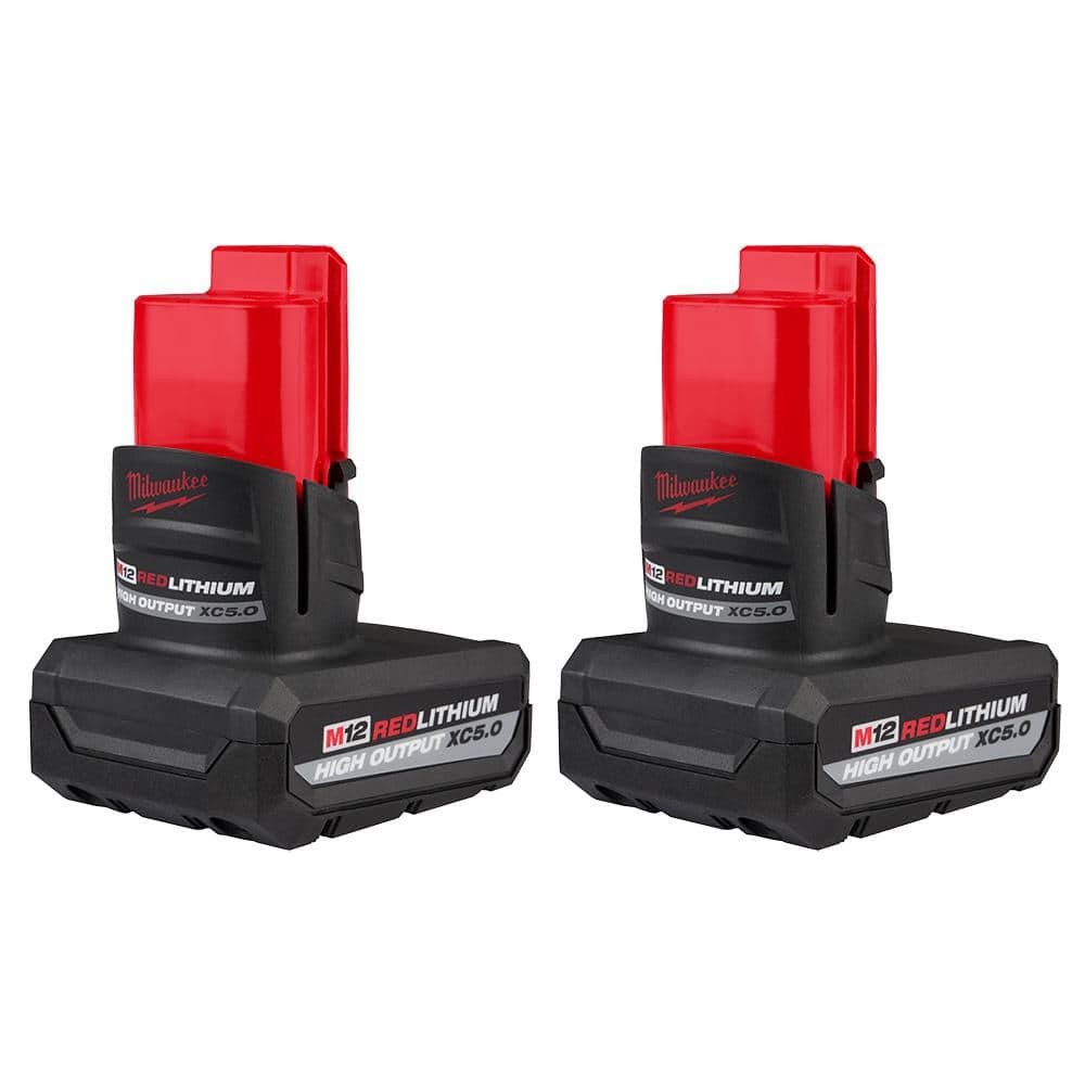 Milwaukee M12 12V Lithium-Ion XC High Output 5 Ah Battery (2-Pack) (1)