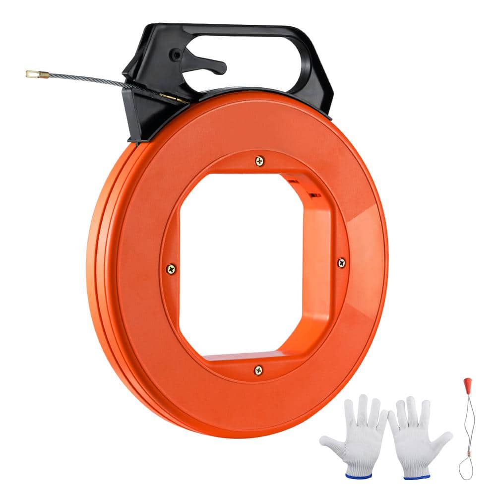 SVOPES Fish Tape, 125 ft. 3/16 in. PET Wire Puller, Flexible Cable Tool with Optimized Housing, Non-Conductive (1)