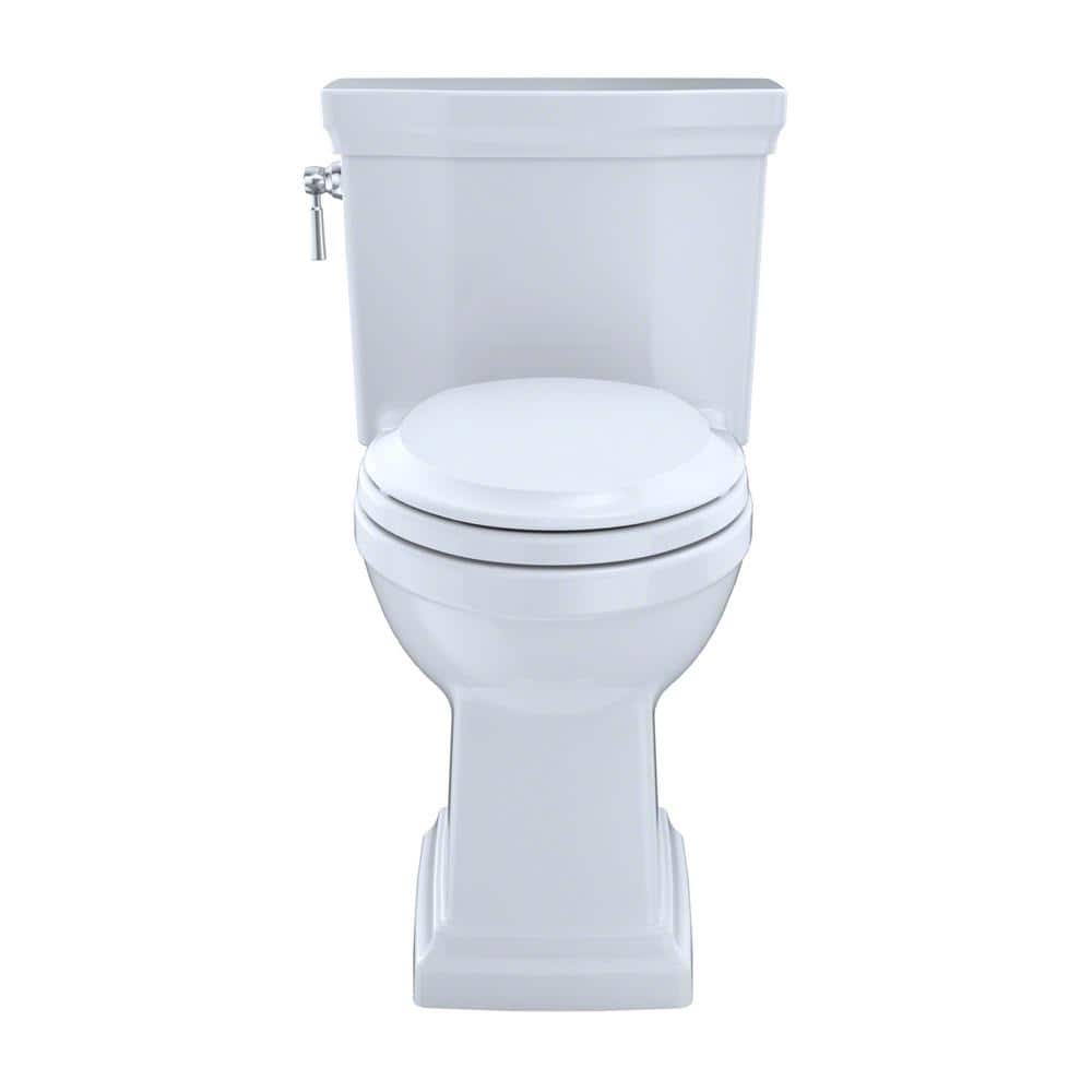 TOTO Promenade II 12 in. Rough In One-Piece 1.28 GPF Single Flush Elongated Toilet in Cotton White, SoftClose Seat Included (2)