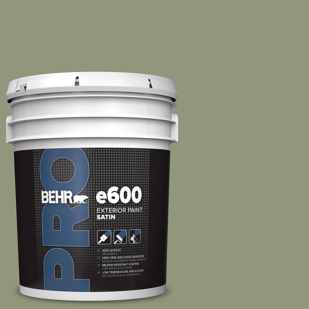 BEHR PRO 5 gal. #ECC-63-1 Autumn Sage Satin Exterior Paint