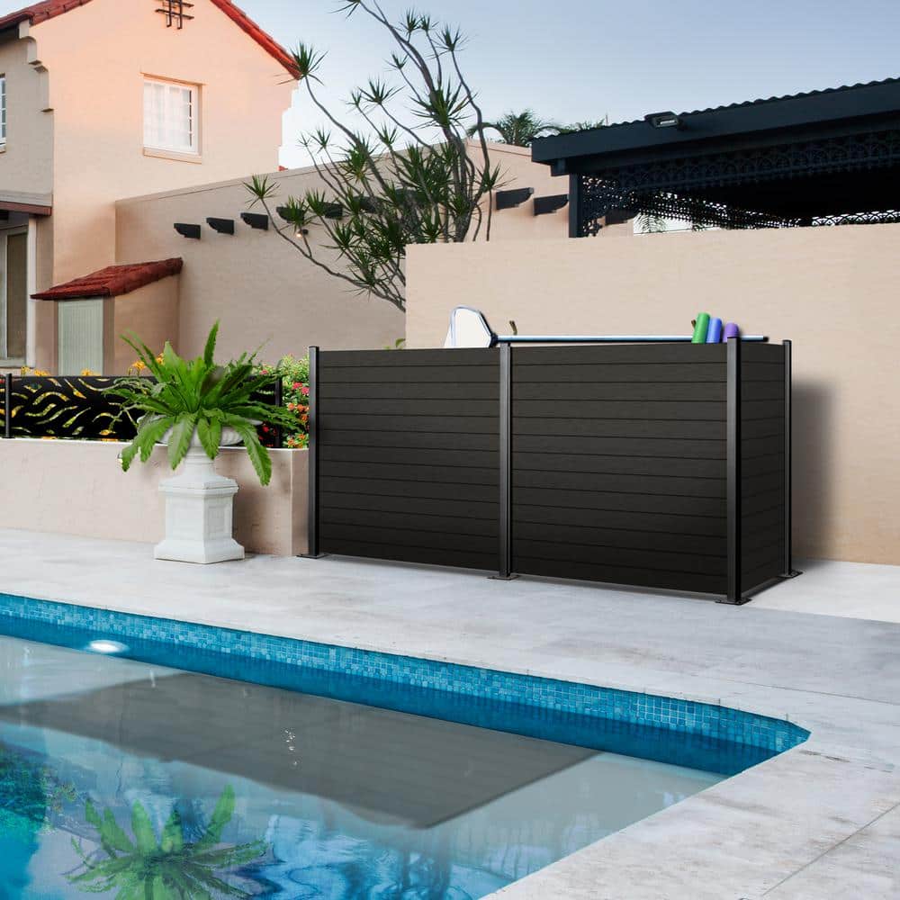 OUTDECO 5.5 in. x 72 in. x.75 in. Wood Plastic Composite Fence Board, Tongue and Groove, Sanded Finish - Charcoal (4-Pack) (2)