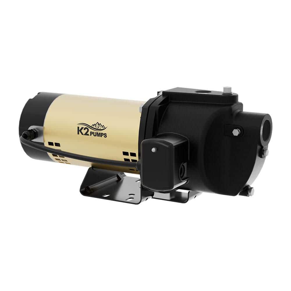 K2 Pumps PRO GRADE 3/4 HP Shallow Well Jet, Cast Iron, ODP, 115V / 230V