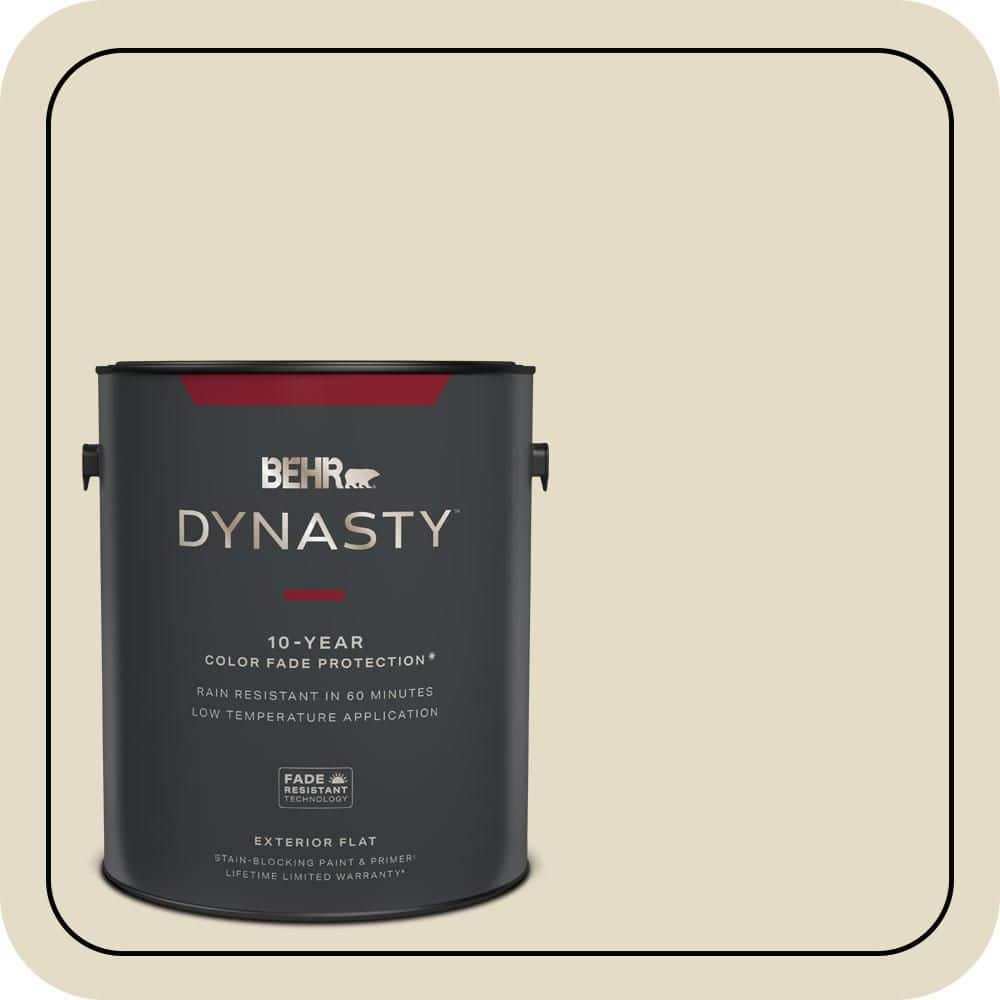 BEHR DYNASTY 1 gal. #MQ3-17 Chartreuse Frost Flat Exterior Stain-Blocking Paint & Primer
