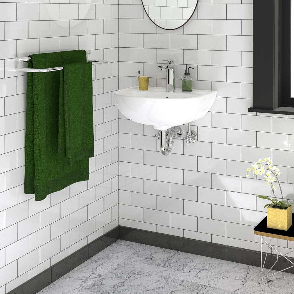 Barclay Products Compact 500 Wall-Hung Bathroom Sink in White (2)