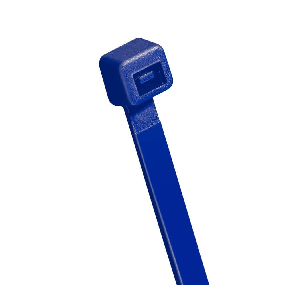 Unbranded 11 in. Standard 50 lbs. Tensile Strength UL 21S Rated Cable Zip Ties Blue (40-Pack)