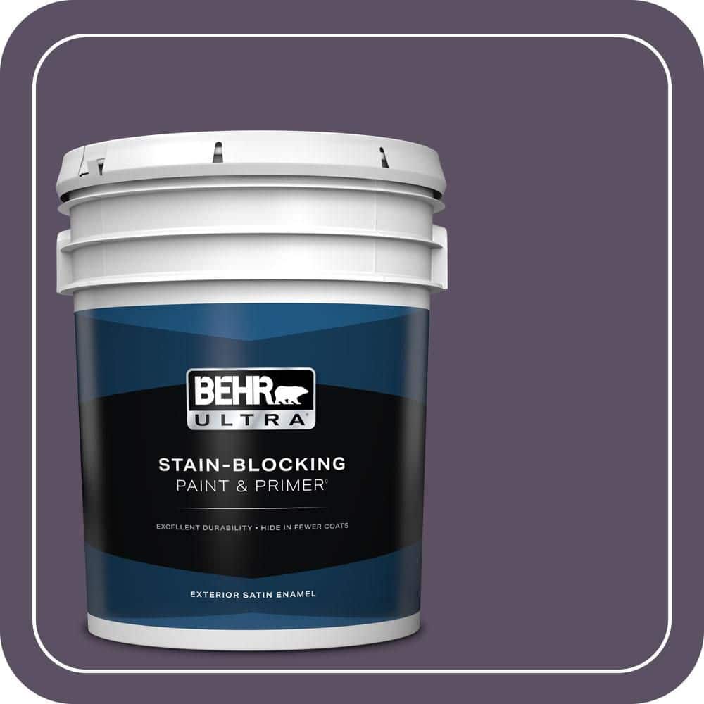 BEHR ULTRA 5 gal. #660F-7 Napa Grape Satin Enamel Exterior Paint & Primer