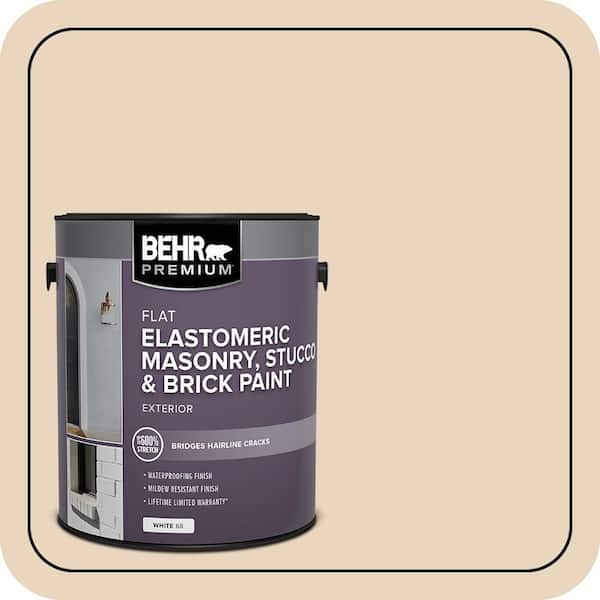 BEHR PREMIUM 1 gal. #N280-2 Writers Parchment Elastomeric Masonry, Stucco and Brick Exterior Paint (2)