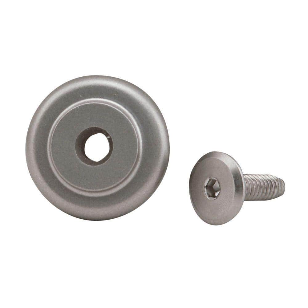 Quiet Glide 1-1/4 in. Dia Standard Satin Nickel Rail End Stop (1)