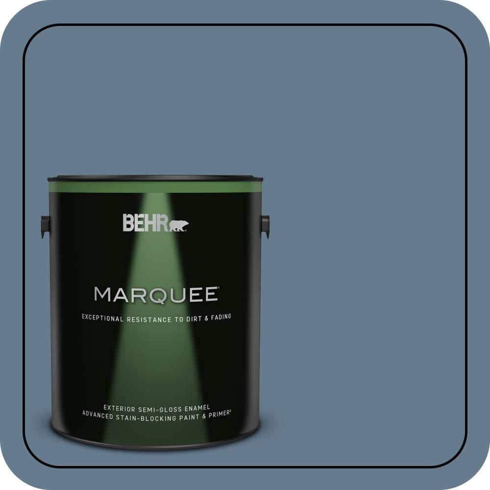 BEHR MARQUEE 1 gal. #S510-5 Skinny Jeans Semi-Gloss Enamel Exterior Paint & Primer