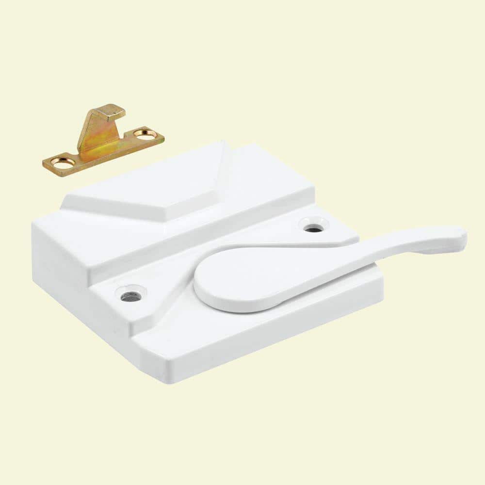Prime-Line Sash Lock and Keeper, Right Hand, White (1)