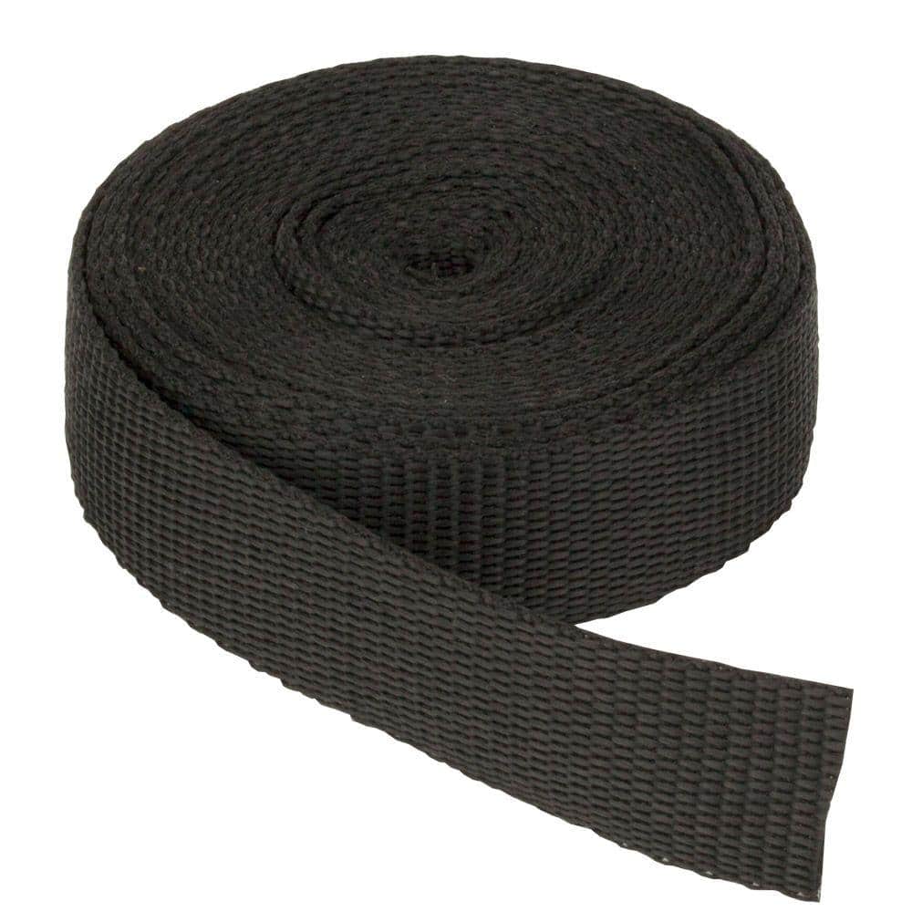 Everbilt 1 in. x 150 ft. Black Webbing Strap