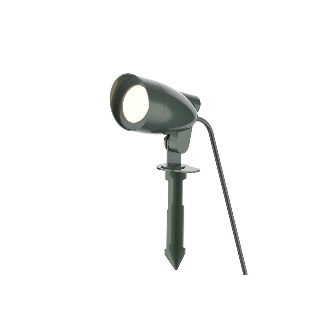 Commercial Electric 950 Lumens Bronze Metal Plug-in LED Outdoor Spotlight with 5CCT Integrated Bulb 1-Pack (3)