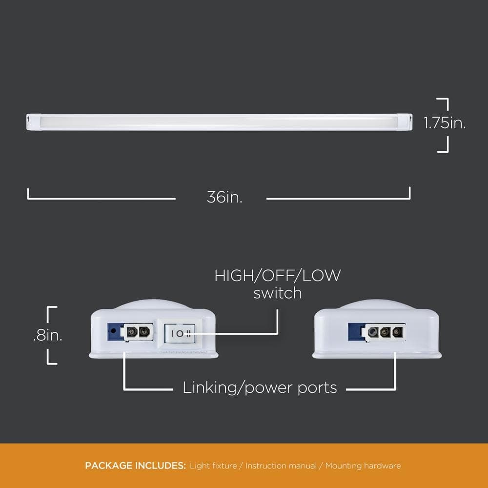 PROLINK EZ Link Linkable Plug-in 36 in. LED White Under Cabinet Light (4)