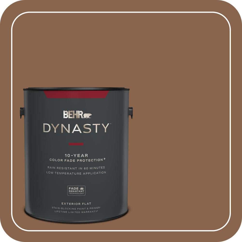 BEHR DYNASTY 1 gal. #S220-7 Molasses Flat Exterior Stain-Blocking Paint & Primer