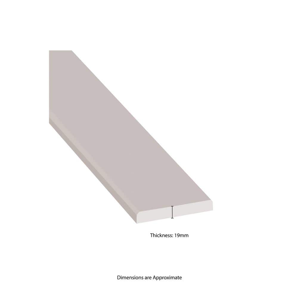 MSI White Double Beveled 4 in. x 36 in. Polished Engineered Marble Threshold Tile Trim (3 ln. ft. /Each) (3)