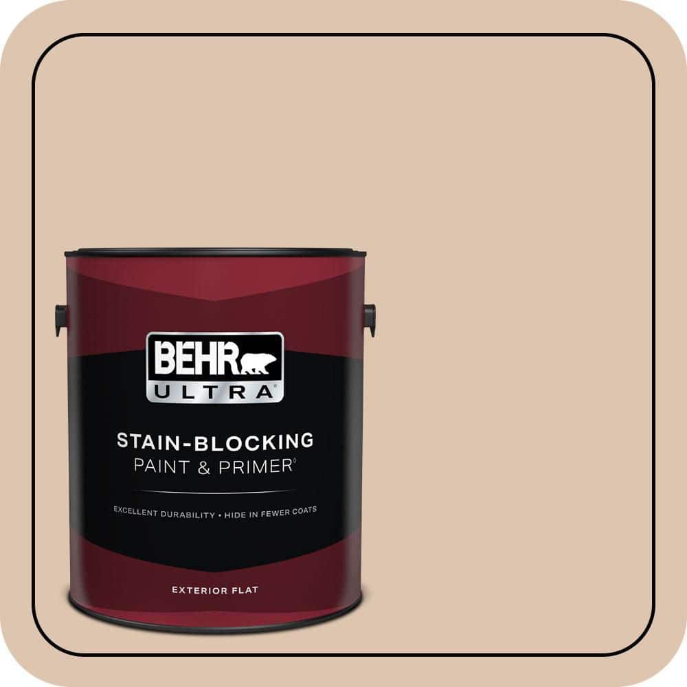 BEHR ULTRA 1 gal. #N250-2A Bali Sand Flat Exterior Paint & Primer