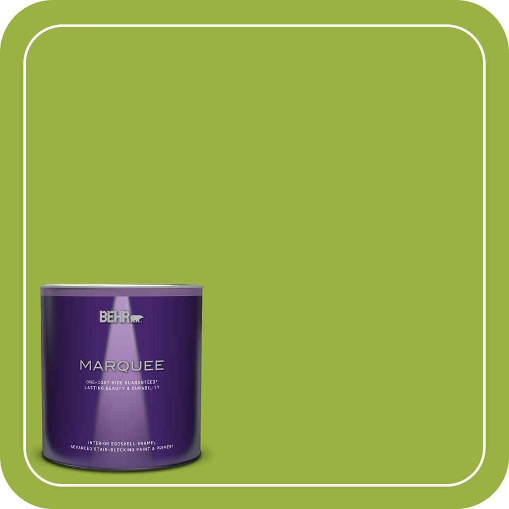 BEHR PREMIUM PLUS 1 gal. #410B-7 Bamboo Leaf Semi-Gloss Enamel Low Odor Interior Paint & Primer (1)