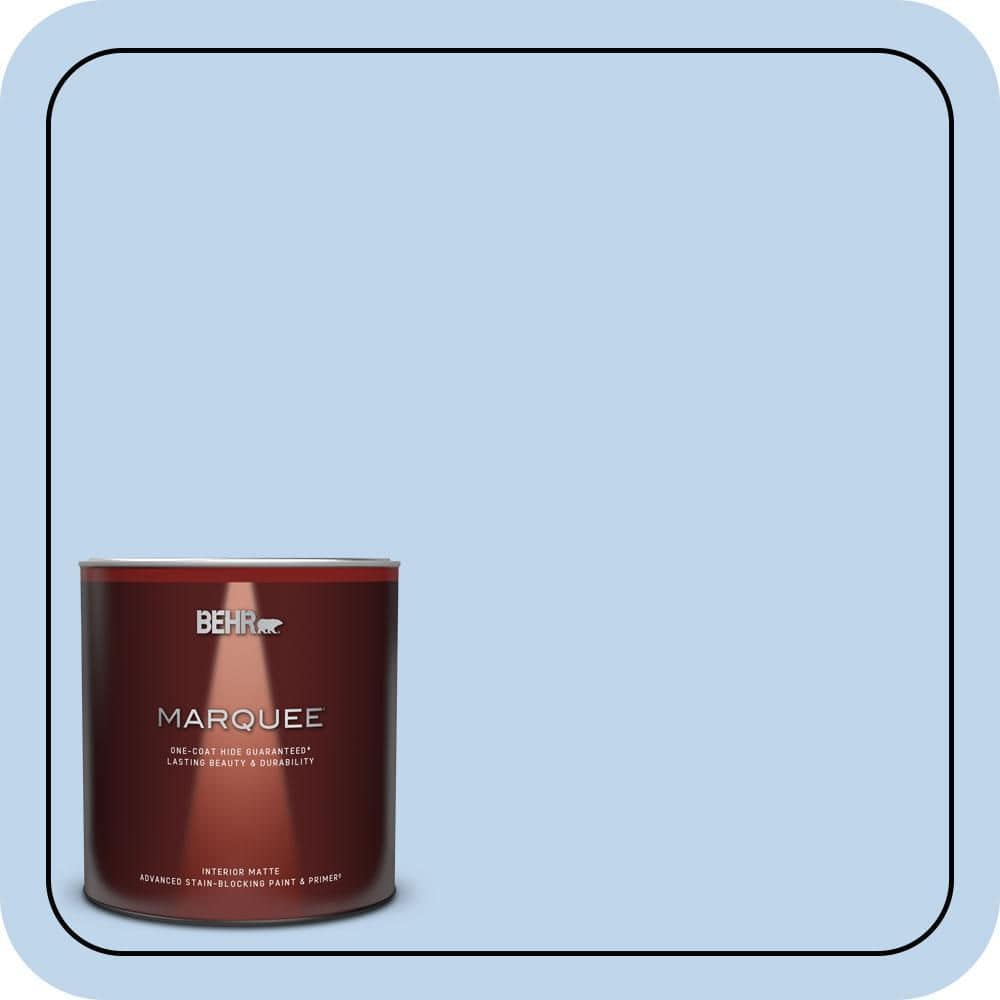 BEHR MARQUEE 1 qt. #570A-3 Pacific Panorama Matte Interior Paint & Primer