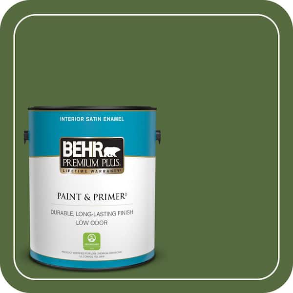 BEHR PREMIUM PLUS #410D-7 Mountain Forest Enamel Low Odor & Primer (3)