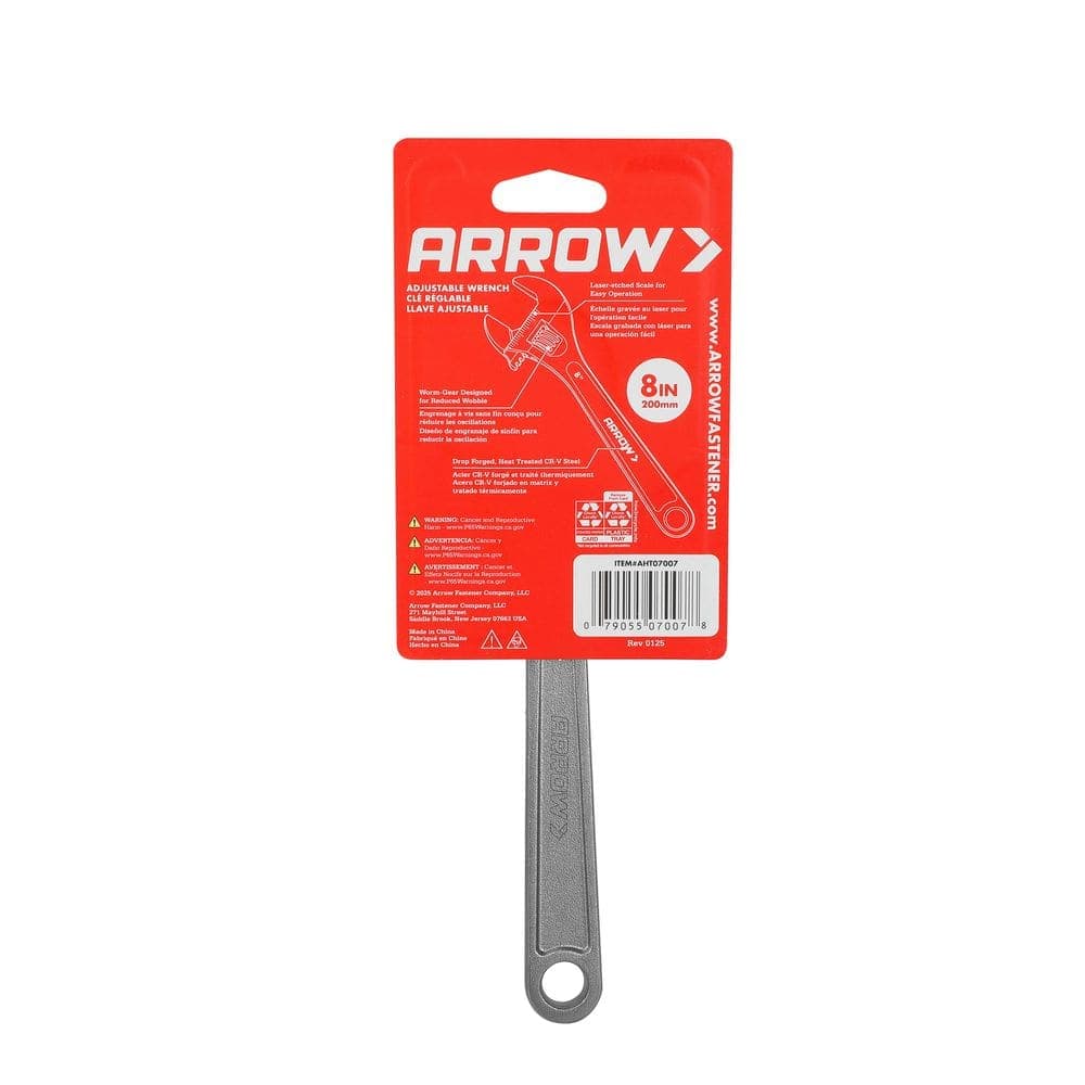Arrow Fastener 8in. Adjustable Wrench (2)