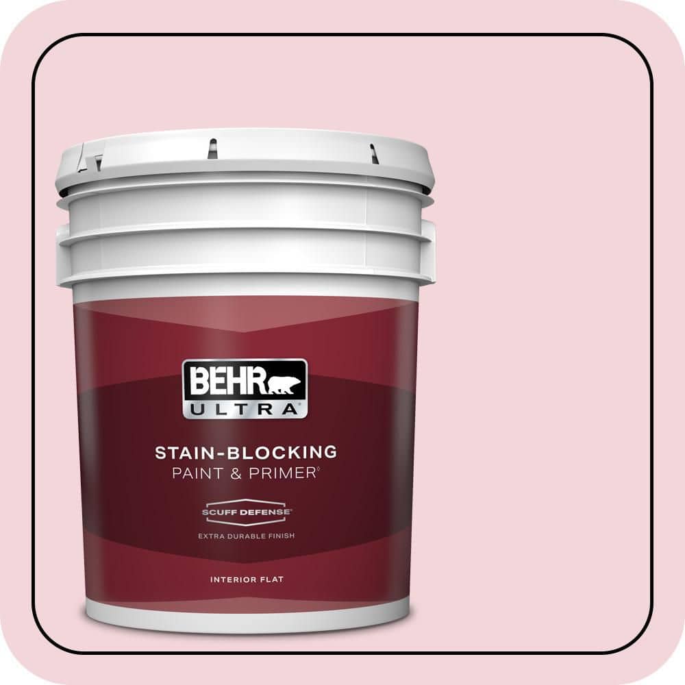 BEHR ULTRA 5 gal. #P140-1 Summer Crush Extra Durable Flat Interior Paint & Primer