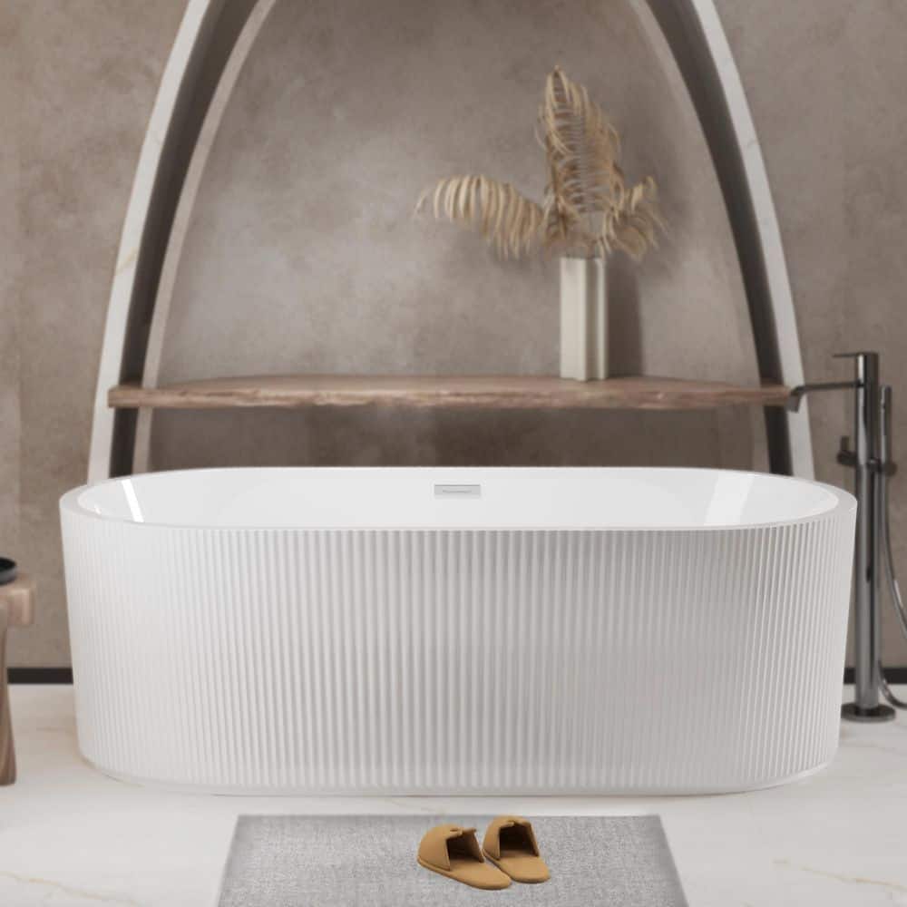 TCYO 67 in. 32 in. Acrylic Freestanding Soaking Bathtub