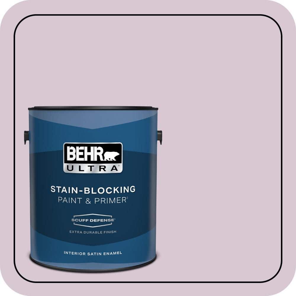 BEHR ULTRA 1 gal. #S110-2 Orchid Haze Extra Durable Satin Enamel Interior Paint & Primer