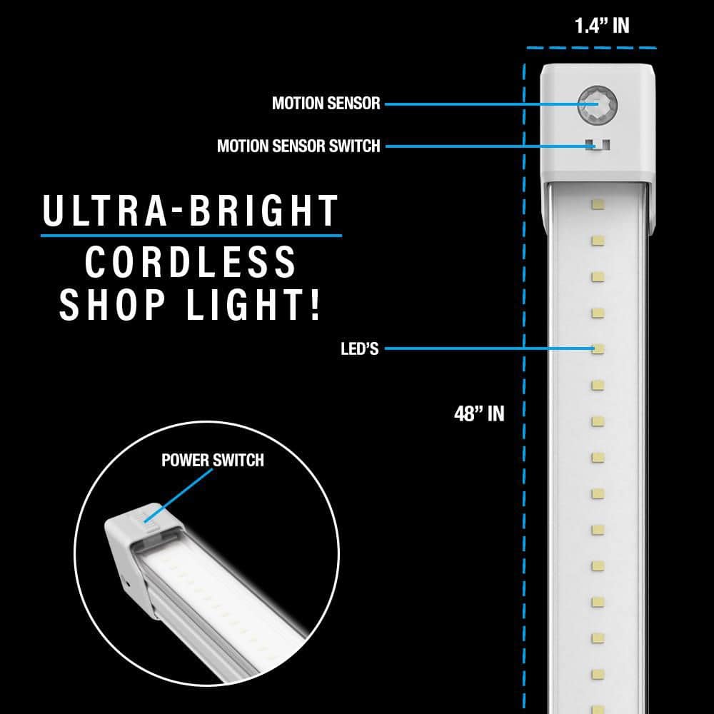 Sensor Brite 48 in. Rechargeable LED Cordless Under Cabinet Light (4)