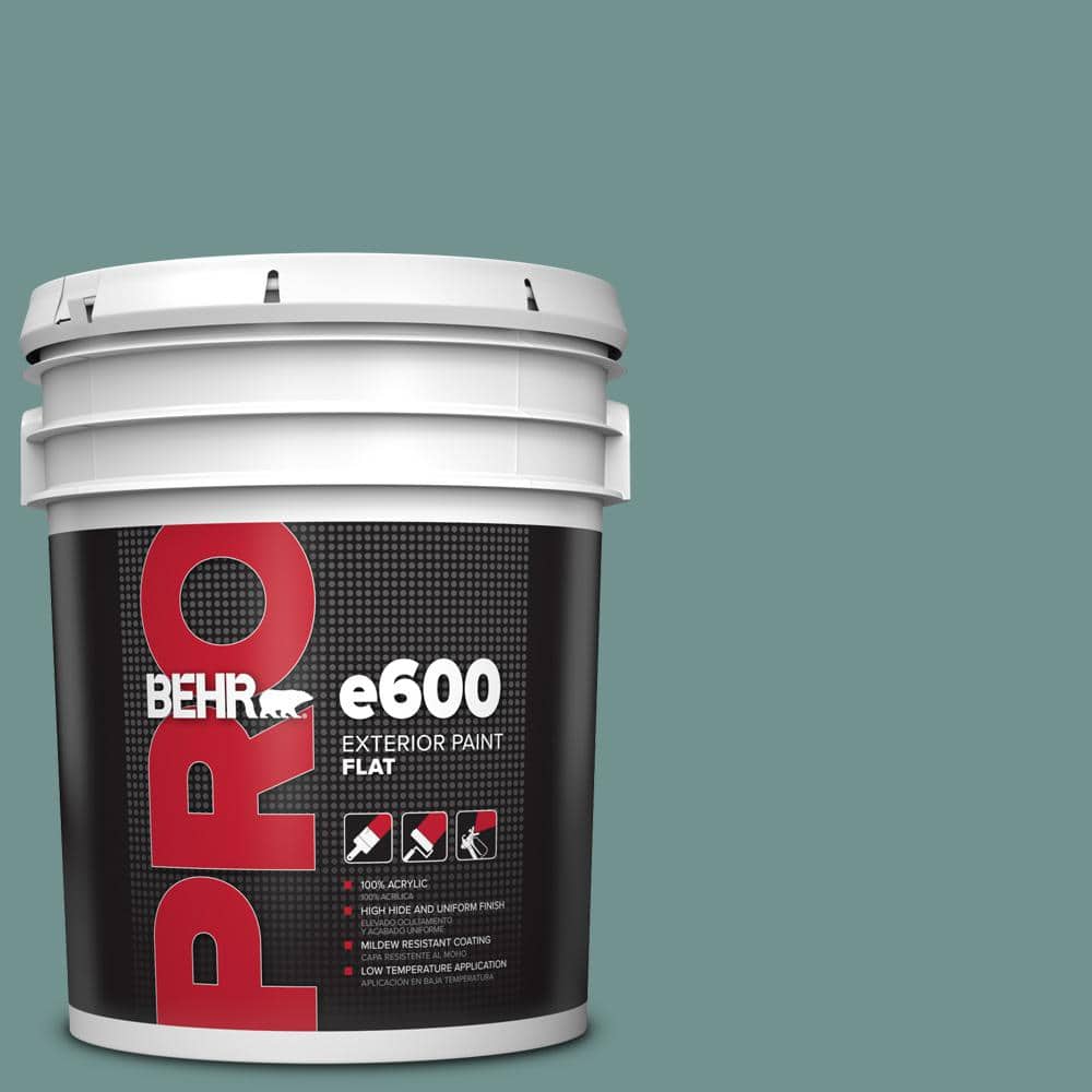 BEHR PRO 5 gal. #ECC-60-3 Pool Tide Flat Exterior Paint