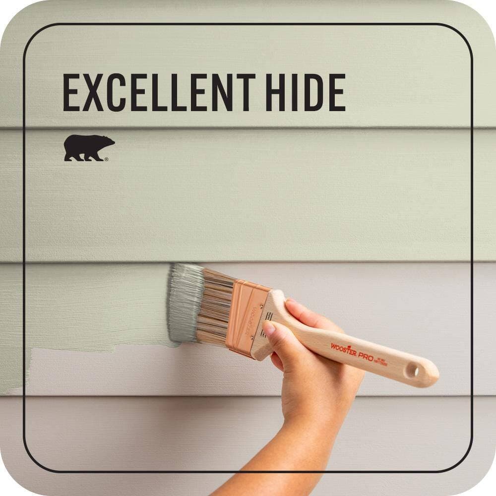 BEHR PREMIUM PLUS 1 qt. #S360-2 Breathe Flat Exterior Paint & Primer (4)