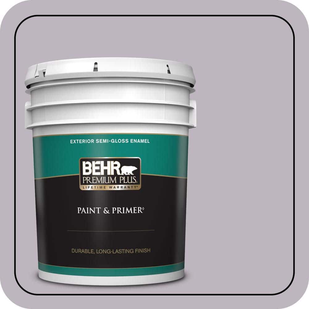 BEHR PREMIUM PLUS 5 gal. #N100-3 Future Vision Semi-Gloss Enamel Exterior Paint & Primer