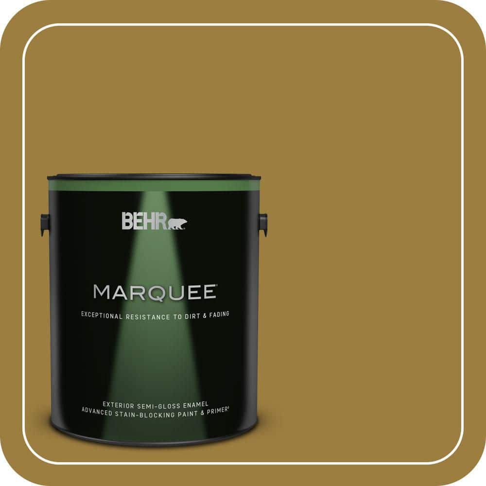 BEHR MARQUEE 1 gal. #S-H-380 Burnished Bronze Semi-Gloss Enamel Exterior Paint & Primer (1)