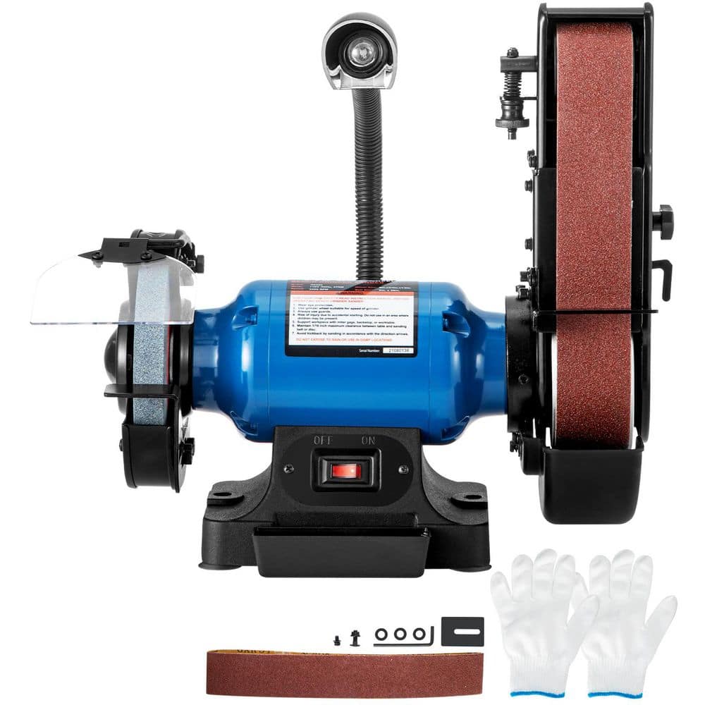 SKYSHALO 2IN1 2 in. Belt Grinder for Knife Making, 6 in. 3450 RPM Belt and Disc Sander, 90° Holder, Sturdy Base, LED Lamp (1)