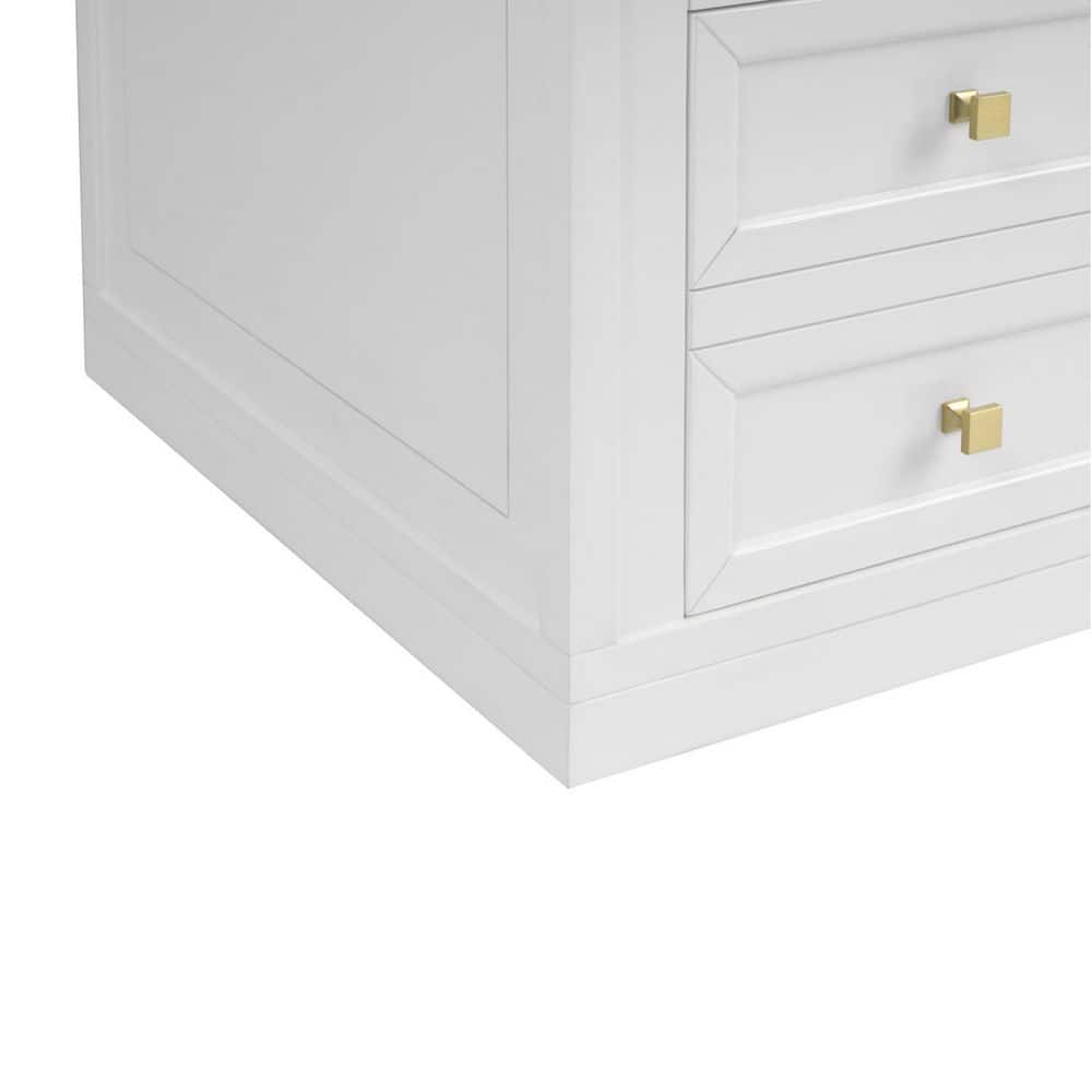 James Martin Vanities Chicago 59.9 in. W x 23.3 in. D x 32.6 in. H Double Bath Vanity Cabinet Without Top in Glossy White (2)
