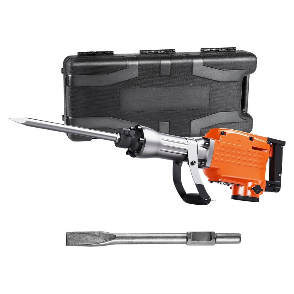 SKYSHALO Demolition Jack Hammer, 25.6 x 4.7 in. 2200W Electric Jackhammer Heavy Duty 1350 BPM Concrete Breaker, 2-pcs Chisels Bit (1)