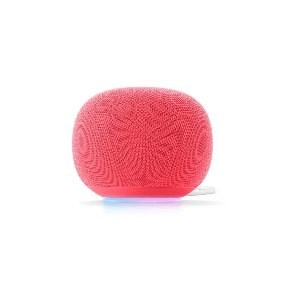 Google Home Speaker - Smart Speaker with 360° Sound and Gemini - Berry