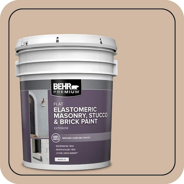 BEHR PREMIUM 5 gal. #N240-3 Sonoran Desert Elastomeric Masonry, Stucco and Brick Exterior Paint (2)