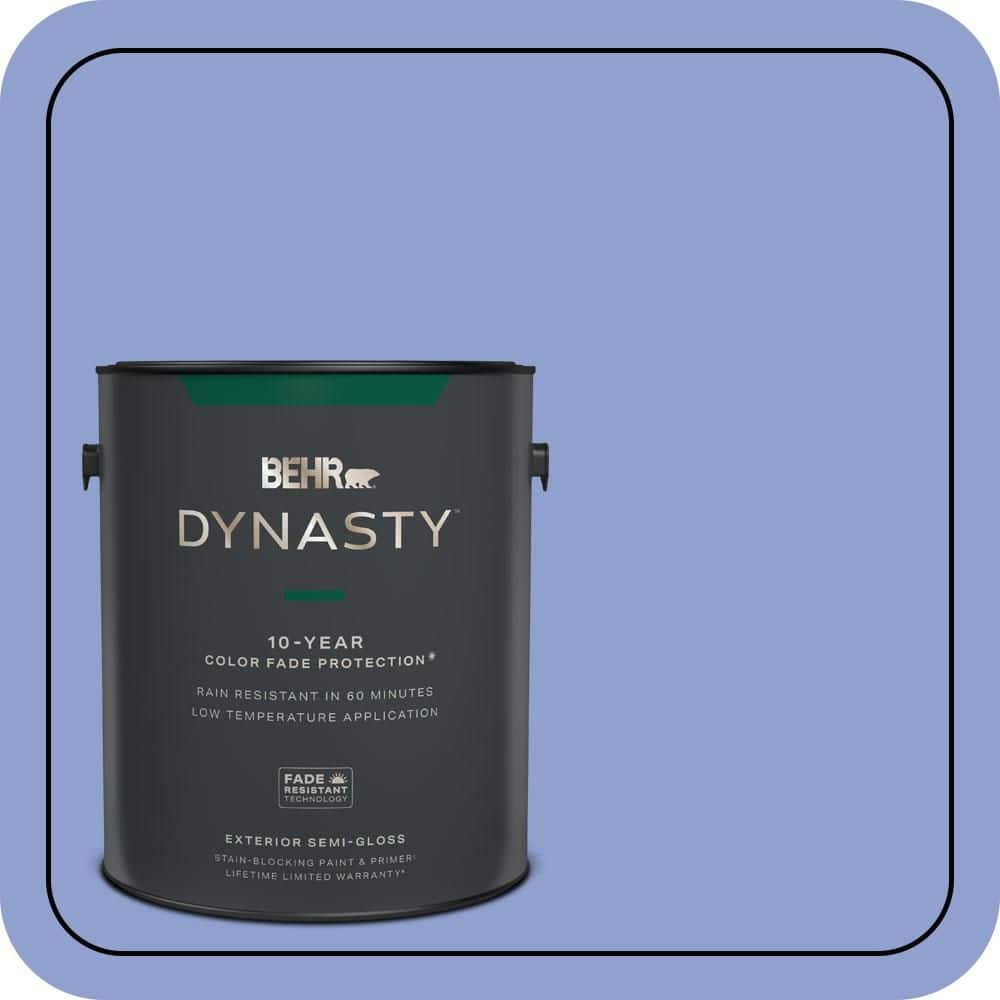 BEHR DYNASTY 1 gal. #600B-4 Pageant Song Semi-Gloss Enamel Exterior Stain-Blocking Paint & Primer